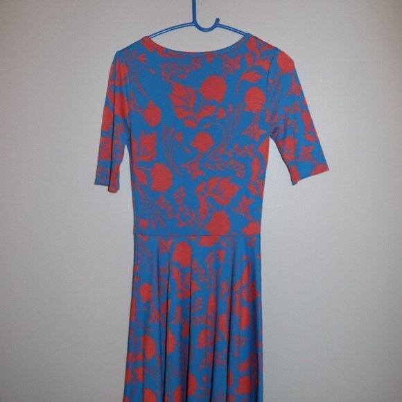 LulaRoe Dress in Size S in turquoise and orange - Picture 4 of 5